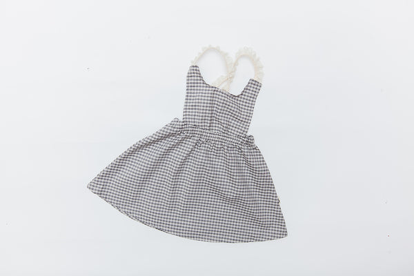 West End Dress- gray check